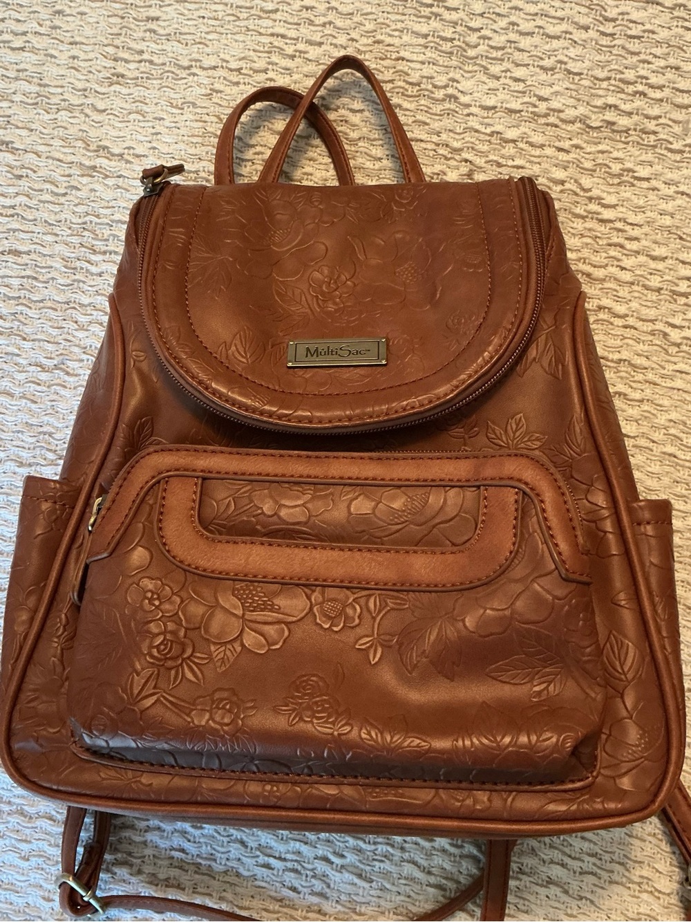 MultiSac Floral-Embossed Backpack